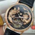 ANT Factory Vacheron Constantin Traditionnelle 6040T000R-B961 41mm Rose Gold Leather Strap Dragon Black Dial (9) ANT Factory Vacheron Constantin Traditionnelle 6040T000R-B961 41mm Rose Gold Leather Strap Dragon Black Dial