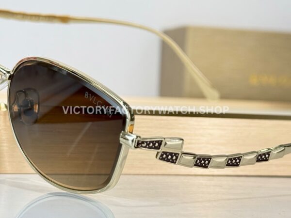 Bottega Veneta 5G587 Square Sunglasses Light Gold Frame & Brown Gradient Lenses (4) Bottega Veneta 5G587 Square Sunglasses | Light Gold Frame & Brown Gradient Lenses