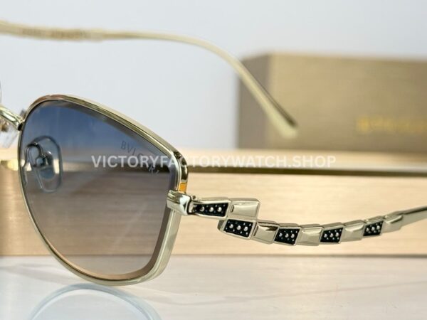 Bottega Veneta 5G587 Square Sunglasses | Light Gold Frame & Grey Gradient Lenses