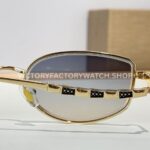 Bottega Veneta 5G587 Square Sunglasses | Light Gold Frame & Grey Gradient Lenses