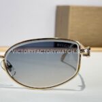 Bottega Veneta 5G587 Square Sunglasses | Light Gold Frame & Grey Gradient Lenses