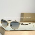 Bottega Veneta 5G587 Square Sunglasses | Light Gold Frame & Grey Gradient Lenses