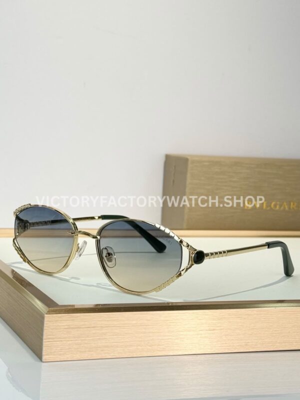 Bvlgari BV5025 S Butterfly Sunglasses Light Gold Frame & Blue-Grey Gradient Lenses (3) Bvlgari BV5025 S Butterfly Sunglasses | Light Gold Frame & Blue-Grey Gradient Lenses