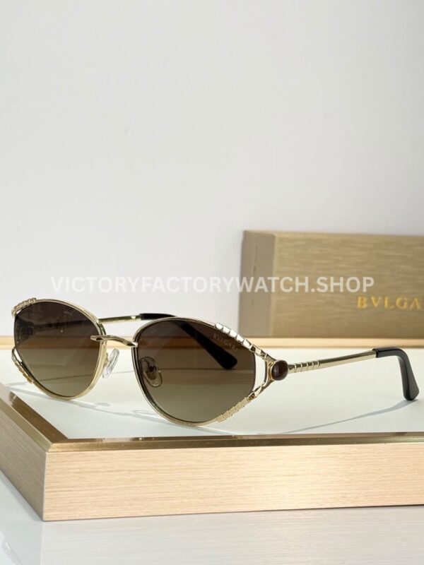 Bvlgari BV5025 S Butterfly Sunglasses | Light Gold Frame & Brown Gradient Lenses