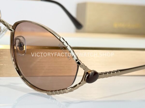 Bvlgari BV5025 S Butterfly Sunglasses Light Gold Frame & Light Brown Lenses (4) Bvlgari BV5025 S Butterfly Sunglasses | Light Gold Frame & Light Brown Lenses