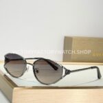Bvlgari BV5025 S Butterfly Sunglasses Silver Frame & Grey Gradient Lenses (2) Bvlgari BV5025 S Butterfly Sunglasses | Silver Frame & Grey Gradient Lenses