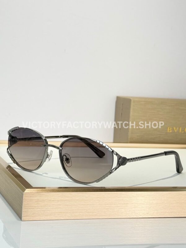 Bvlgari BV5025 S Butterfly Sunglasses Silver Frame & Grey Gradient Lenses (2) Bvlgari BV5025 S Butterfly Sunglasses | Silver Frame & Grey Gradient Lenses
