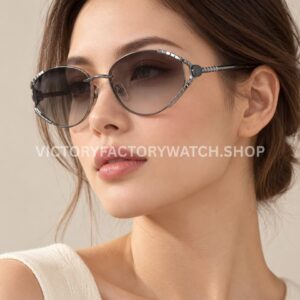 Bvlgari BV5025 S Butterfly Sunglasses Silver Frame & Grey Gradient Lenses (4) Bvlgari BV5025 S Butterfly Sunglasses | Silver Frame & Grey Gradient Lenses