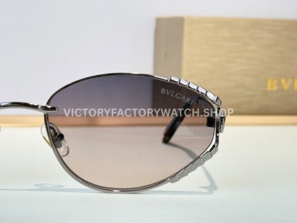 Bvlgari BV5025 S Butterfly Sunglasses Silver Frame & Grey Gradient Lenses (5) Bvlgari BV5025 S Butterfly Sunglasses | Silver Frame & Grey Gradient Lenses