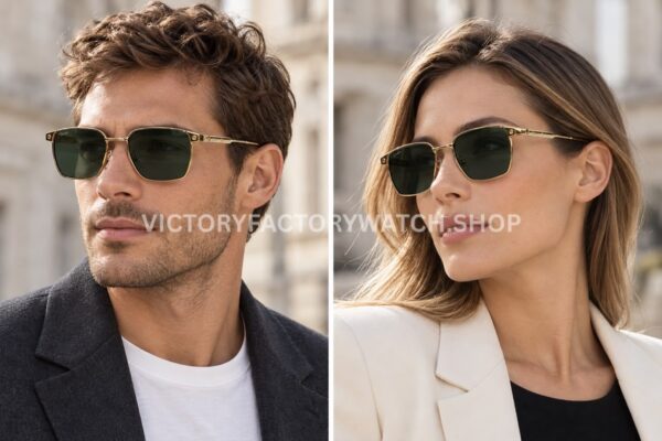 Cartier CT0614O Titanium Square Sunglasses Gold-Tone Frame, Slim Temples & Dark Green Lenses (2) Cartier CT0614O Titanium Square Sunglasses | Gold-Tone Frame, Slim Temples & Dark Green Lenses