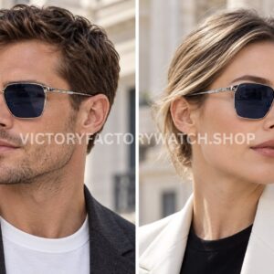 Cartier CT0614O Titanium Square Sunglasses Silver-Tone Frame, Slim Temples & Dark Blue Lenses (2) Cartier CT0614O Titanium Square Sunglasses | Silver-Tone Frame, Slim Temples & Dark Blue Lenses
