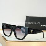 Chanel 5571 Cat-Eye Sunglasses Black Frame & Grey-Purple Gradient Lenses (1) Chanel 5571 Cat-Eye Sunglasses | Black Frame & Grey-Purple Gradient Lenses