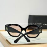 Chanel 5571 Cat-Eye Sunglasses Black Frame & Light Brown Lenses (3) Chanel 5571 Cat-Eye Sunglasses | Black Frame & Light Brown Lenses