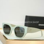 Chanel 5571 Cat-Eye Sunglasses Ivory Frame & Dark Grey-Green Lenses (1) Chanel 5571 Cat-Eye Sunglasses | Ivory Frame & Dark Grey-Green Lenses