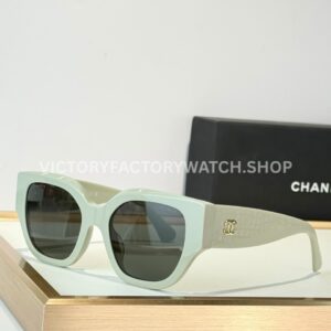 Chanel 5571 Cat-Eye Sunglasses Ivory Frame & Dark Grey-Green Lenses (1) Chanel 5571 Cat-Eye Sunglasses | Ivory Frame & Dark Grey-Green Lenses
