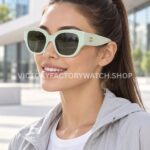 Chanel 5571 Cat-Eye Sunglasses Ivory Frame & Dark Grey-Green Lenses (2) Chanel 5571 Cat-Eye Sunglasses | Ivory Frame & Dark Grey-Green Lenses