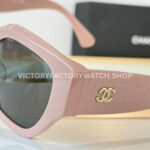 Chanel 5571 Cat-Eye Sunglasses Light Pink Frame & Dark Grey-Green Lenses (10) Chanel 5571 Cat-Eye Sunglasses | Light Pink Frame & Dark Grey-Green Lenses