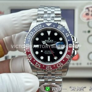 WDK Factory Rolex GMT-Master II 126710BLRO-0001 40mm Full Steel Pepsi Ceramic Bezel Black Dial Jubilee