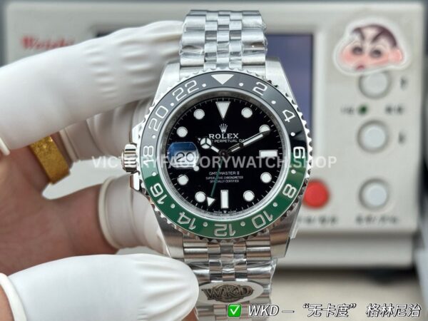 WDK Factory Rolex GMT-Master II 126720VTNR-0002 Sprite 40mm Full Steel Black Dial Jubilee (1) WDK Factory Rolex GMT-Master II 126720VTNR-0002 40mm Full Steel Sprite Bezel Black Dial Jubilee