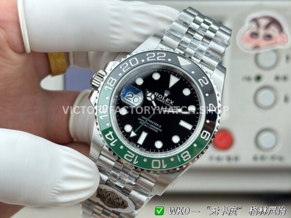 WDK Factory Rolex GMT-Master II 126720VTNR-0002 Sprite 40mm Full Steel Black Dial Jubilee (10) WDK Factory Rolex GMT-Master II 126720VTNR-0002 40mm Full Steel Sprite Bezel Black Dial Jubilee