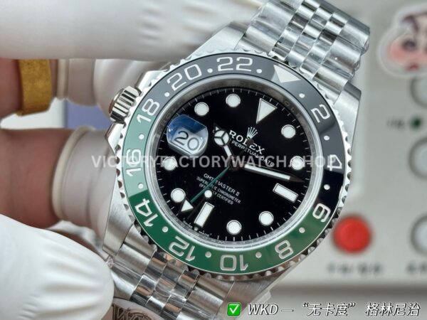 WDK Factory Rolex GMT-Master II 126720VTNR-0002 Sprite 40mm Full Steel Black Dial Jubilee (4) WDK Factory Rolex GMT-Master II 126720VTNR-0002 40mm Full Steel Sprite Bezel Black Dial Jubilee