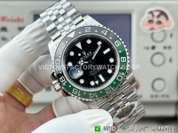 WDK Factory Rolex GMT-Master II 126720VTNR-0002 Sprite 40mm Full Steel Black Dial Jubilee (9) WDK Factory Rolex GMT-Master II 126720VTNR-0002 40mm Full Steel Sprite Bezel Black Dial Jubilee